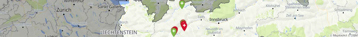 Map view for Pharmacies emergency services nearby Elmen (Reutte, Tirol)